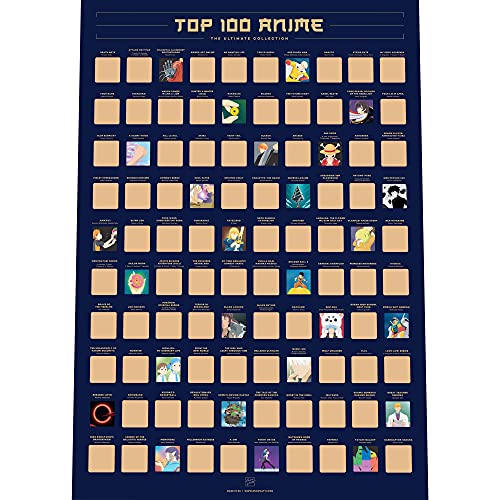 Enno Vatti 100 Anime Scratch Off Poster